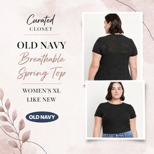 Old Navy Textured Black Knit Top